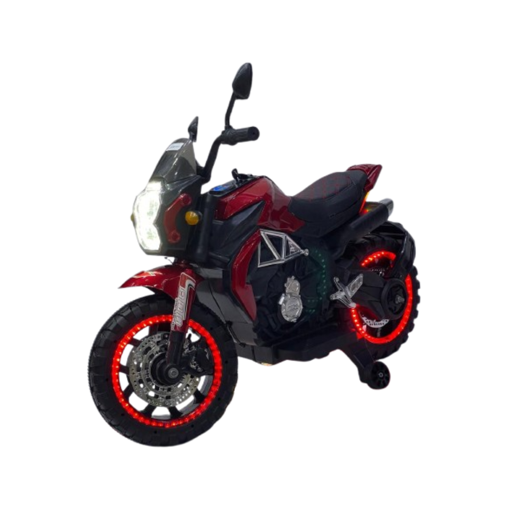 🚴 Kids Rechargeable Ride-On Motorbike (Blue & Red )