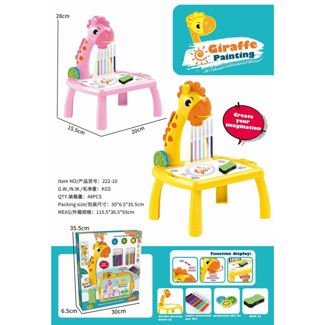 🦒 Giraffe Mini Drawing Table – Where Creativity Meets Cuteness!