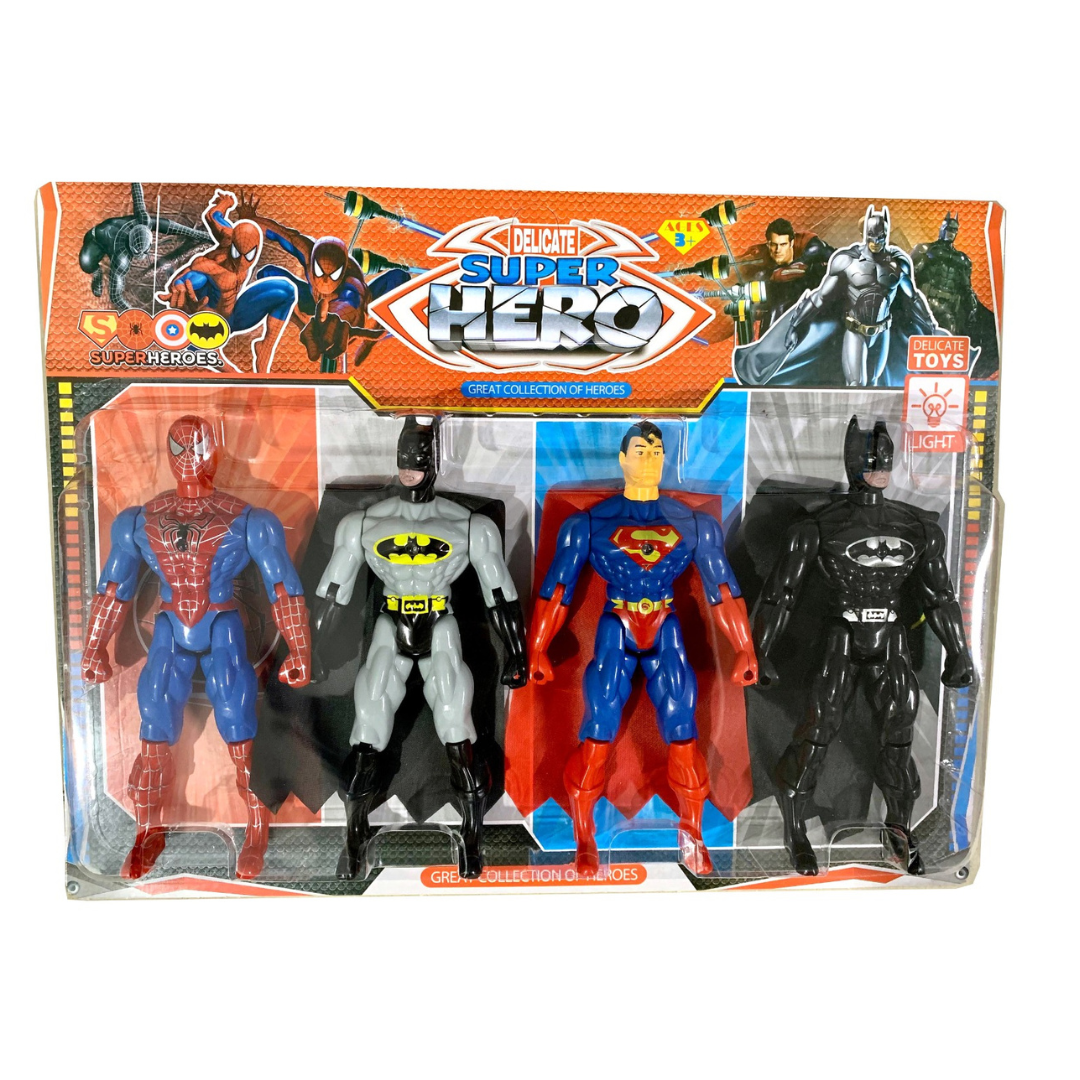 🦸♂️ Ultimate Hero Squad Set – Spidey, Bats & Supes Unite!