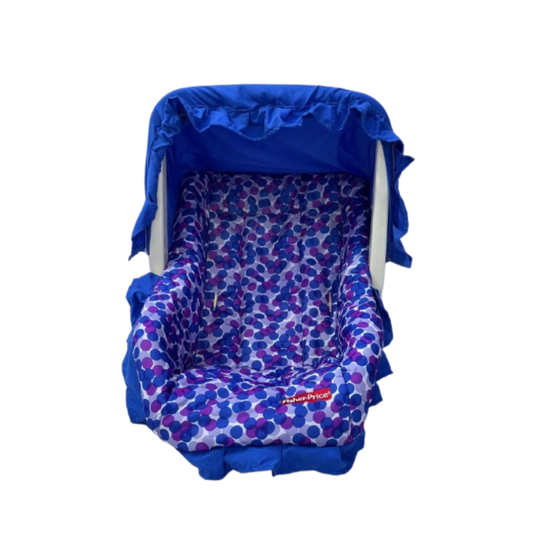 Baby Carry Cot (Blue Polka Print)
