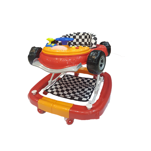 ๐ Tinnies Ferrari-Inspired Red Baby Walker with Rocking Function