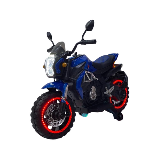 🚴 Kids Rechargeable Ride-On Motorbike (Blue & Red )
